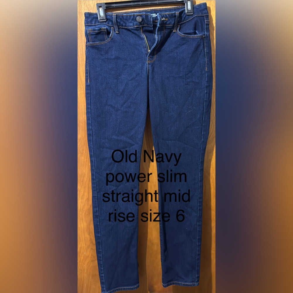 Old Navy Slim Straight Jeans - Dark Blue Denim